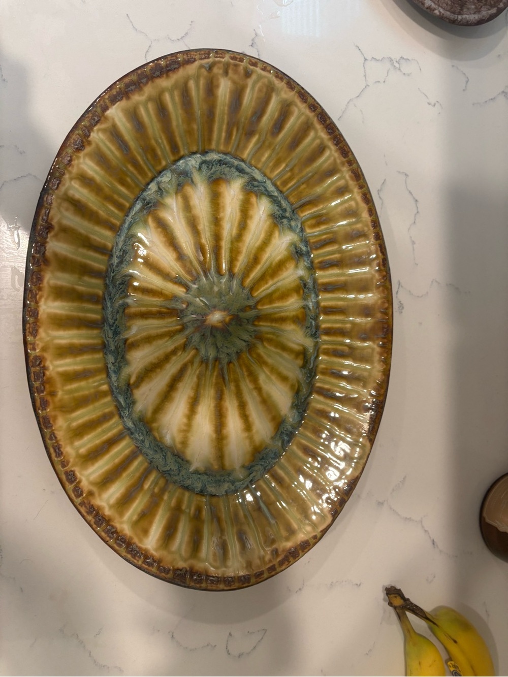 Good Earth Bluebird oval platter